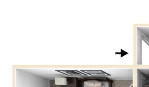 2-Bed/1-Bath, Lily Floor Plan 2-Bed/1-Bath, Lily Floor Plan at The Harbours Apartments, Clinton Twp, MI, 48038